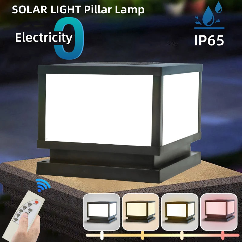 Outdoor Power Post - LED-Solarleuchten für den Außenbereich, wasserdichte Solar-Säulenleuchte