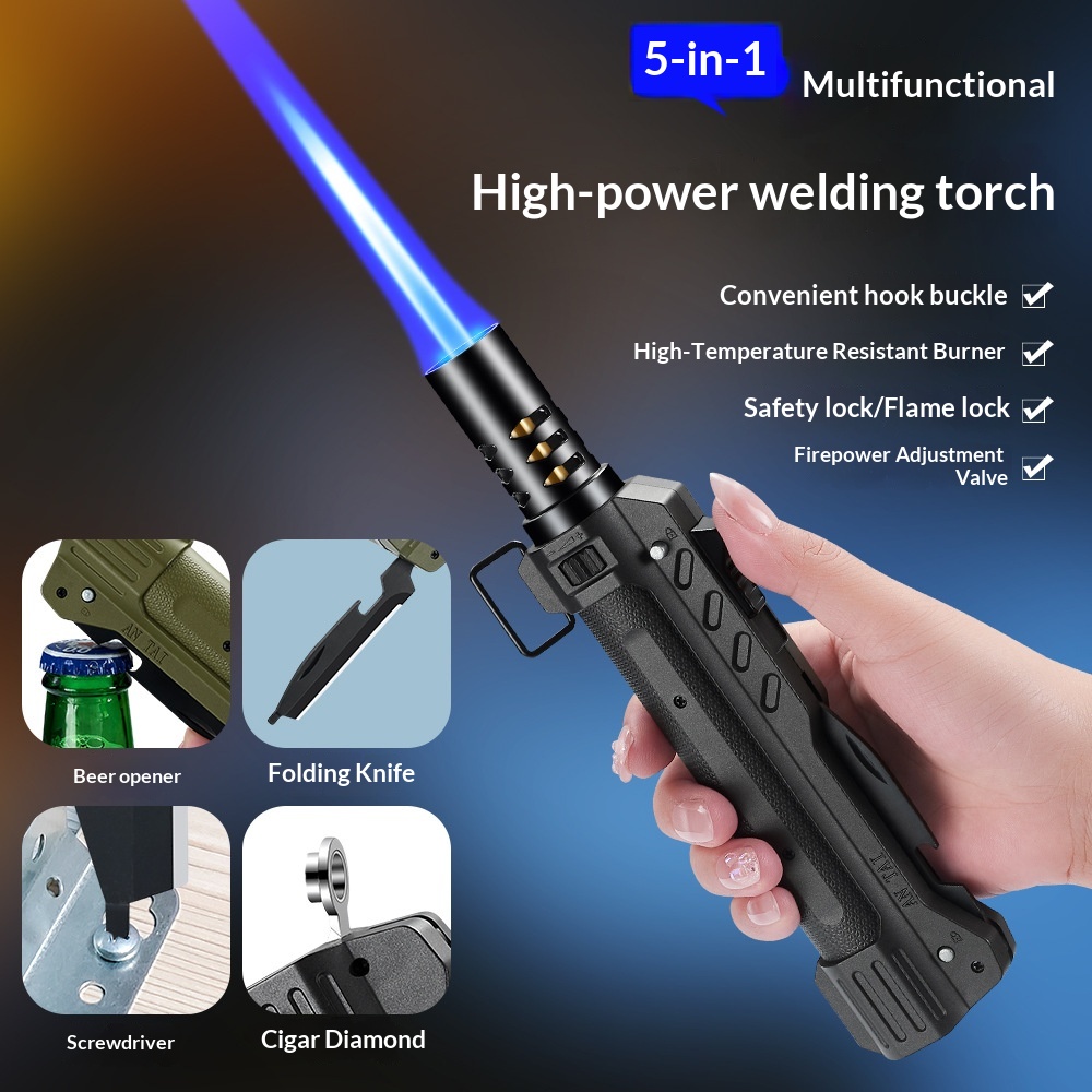 Outdoor Kitchen Power Burner - Leistungsstarkes Metall-Gasfeuerzeug, winddicht, für den Außenbereich,