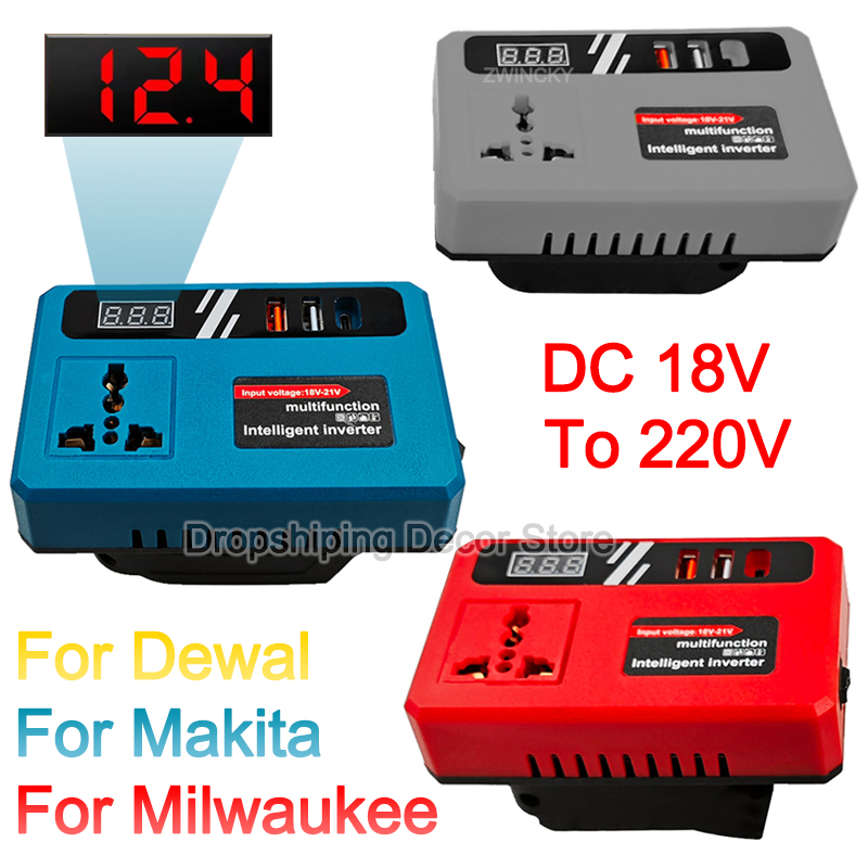 Outdoor Power Usa - Stromwechselrichter DC 18V zu 220V Inverter-Adapter