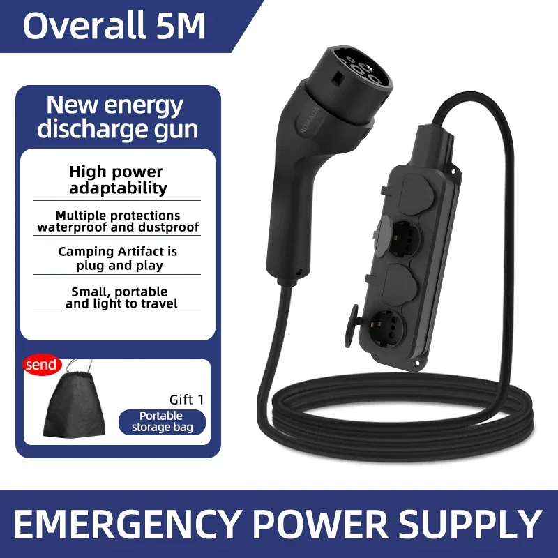 Outdoor Power Usa - Tragbares 16A 4KW Elektroauto-EV-Ladegerät V2L-Kabel, seitlicher