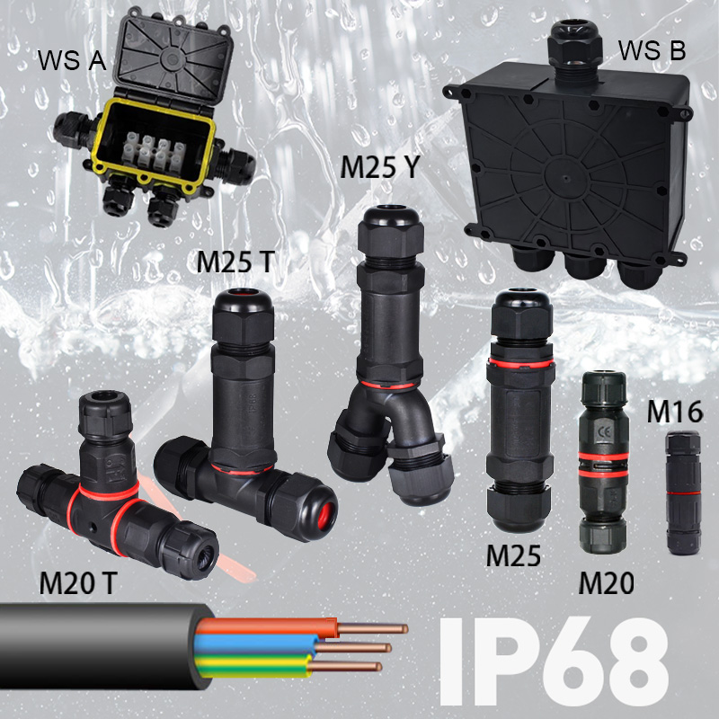 Outdoor Power Block - IP68 Kunststoffgehäuse für den Außenbereich, schwarz,
