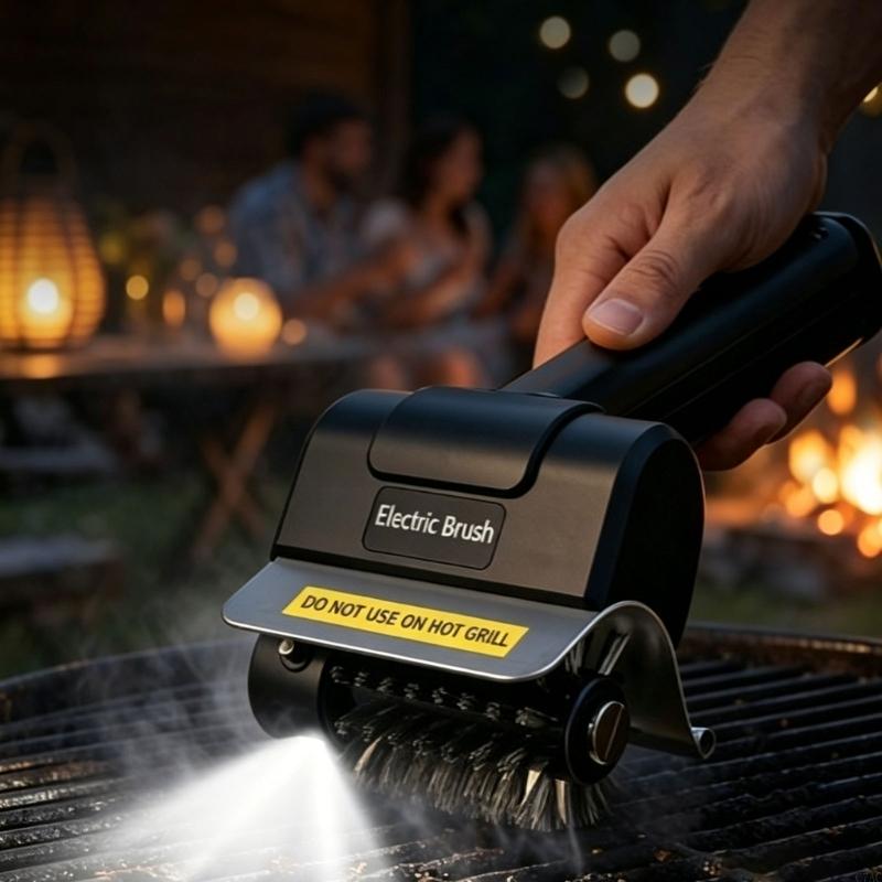 Outdoor Power Grill - mAh batteriebetriebener Grillschrubber, elektrische Grillbürste für