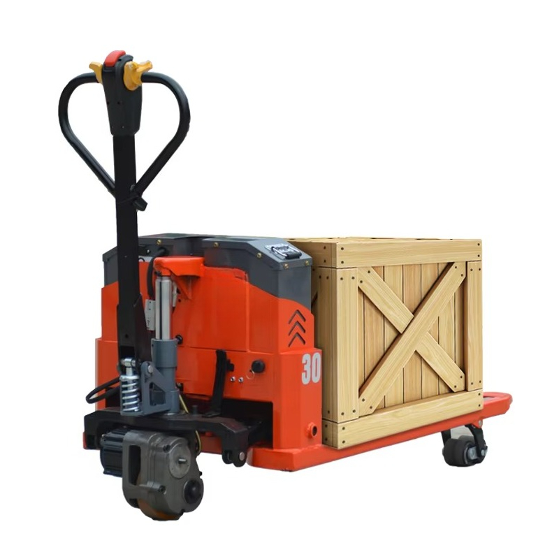 Outdoor Power Pallet Jack - Batteriebetriebener Palettenhubwagen Rot Outdoor Großrad Elektrischer