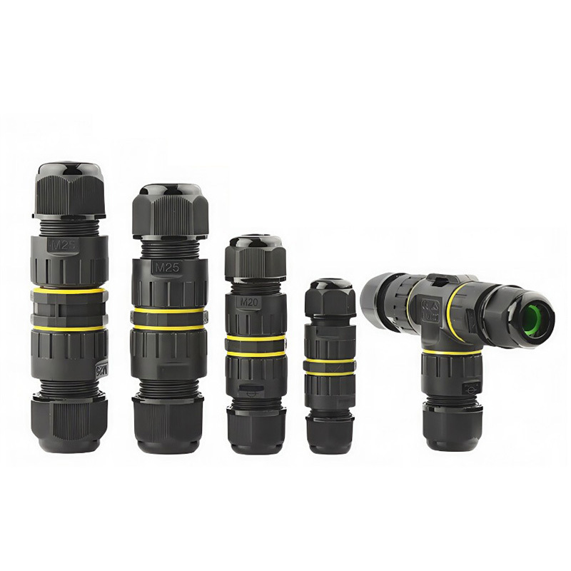 Outdoor Power Block - IP68 wasserdichter elektrischer Kabelstecker I T-Typ