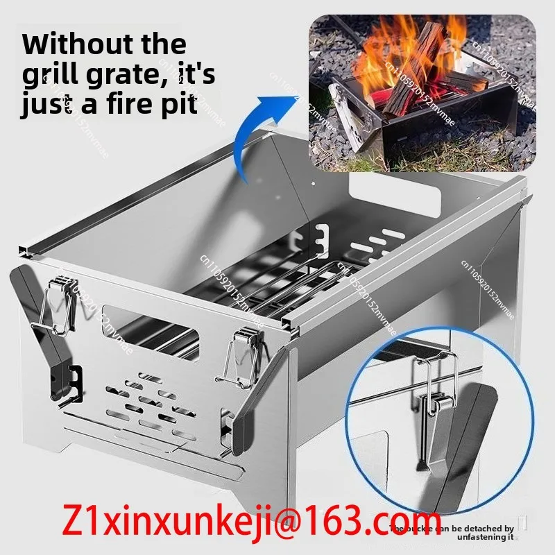Outdoor Power Grill - Klappbarer Holzkohlegrill für Haushalt und Outdoor