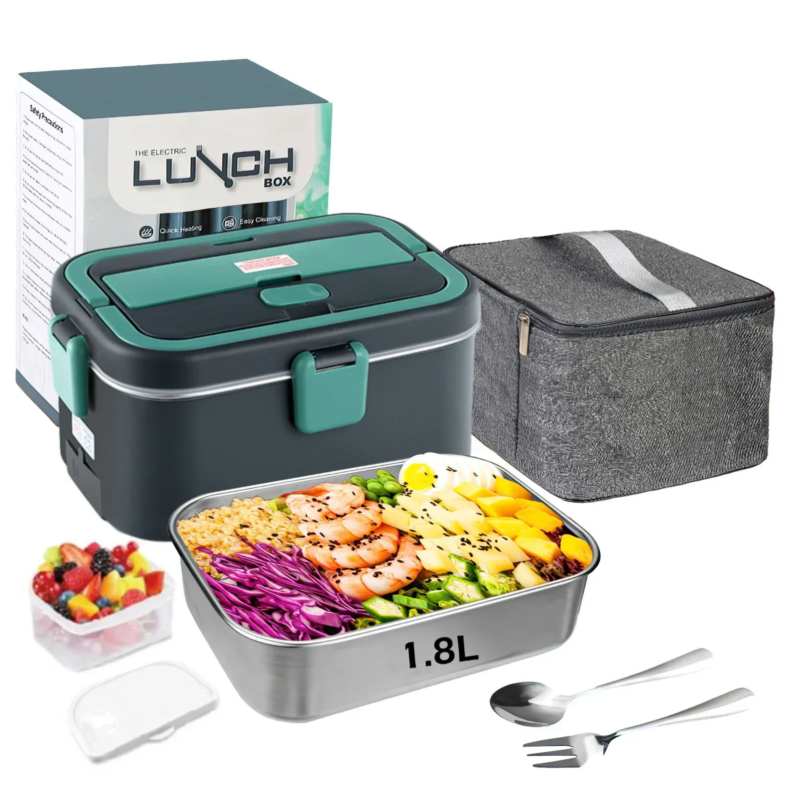 Outdoor Power Box - Elektrische Lunchbox, Speisenwärmer, 1,8 l, 80