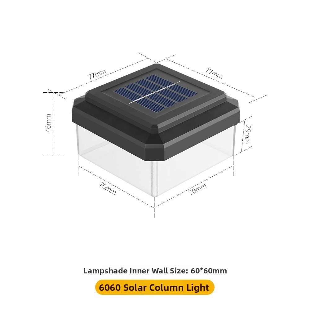 Outdoor Power Post - IP65 Wasserdichte Solar-LED-Pfostenkappenleuchte Solarbetriebenes Pfostenkappen-Design Außenzaunbeleuchtung