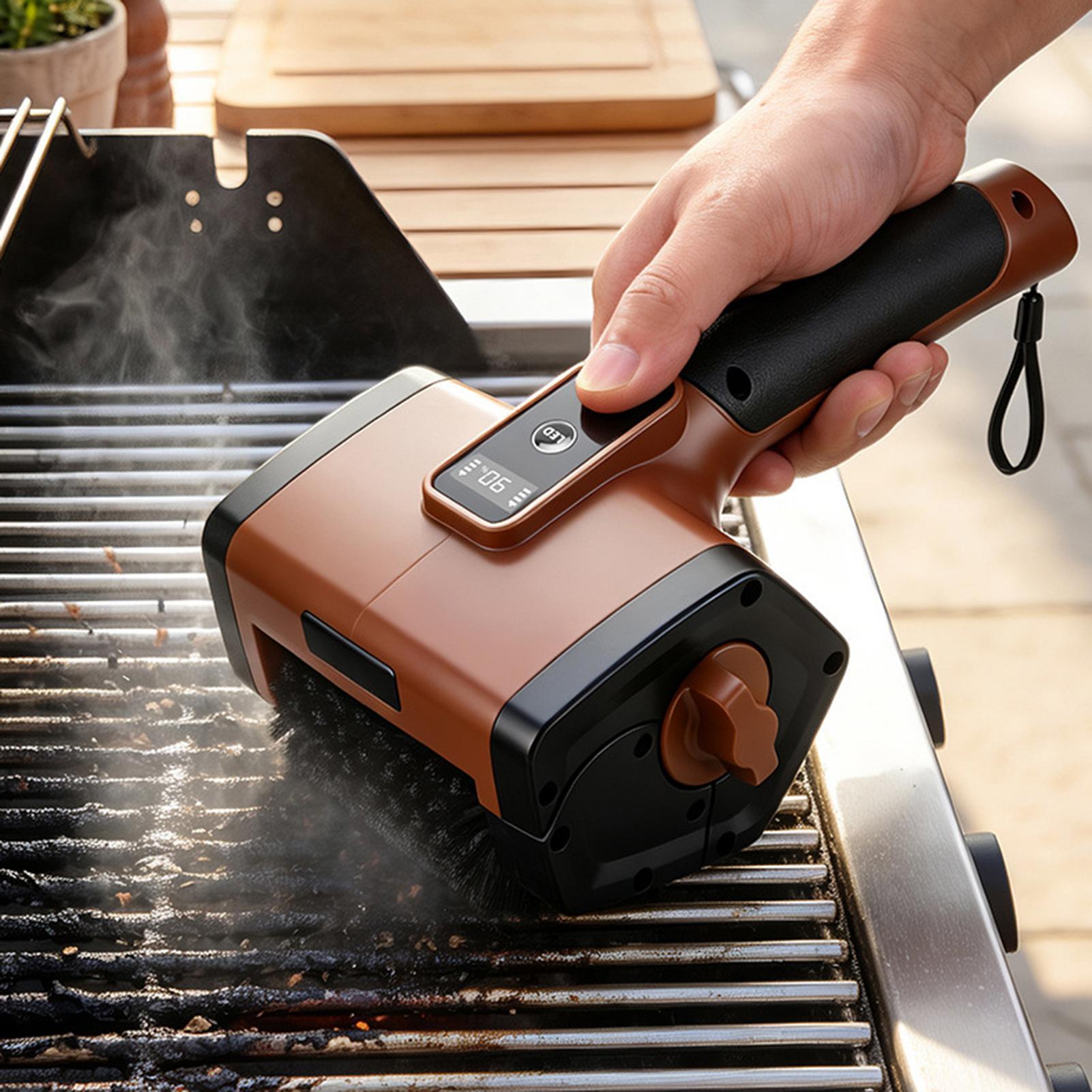 Outdoor Power Grill - Elektrische Grillbürste für den Außenbereich, 3000mAh,