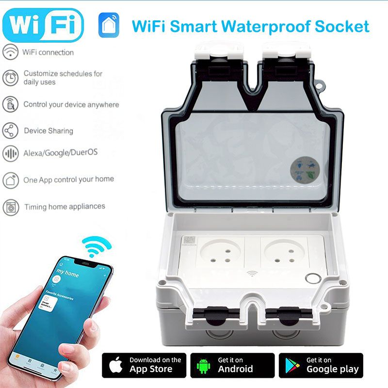 Power Switch Outdoor - 16A Smart-Steckdose IP66 Wasserdichter Stecker 86er-Typ