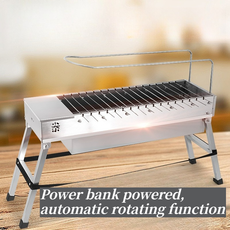 Tragbarer Automatischer Rotier – Outdoor Power Grill Bewertung und Preis