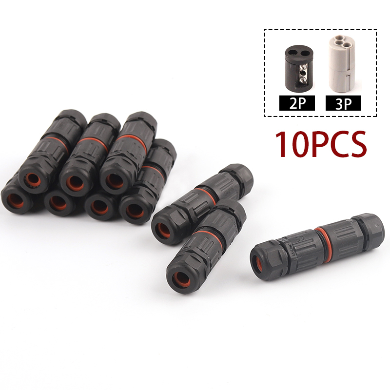 10Pcs IP68 2/3 Pin Wasserdicht – Outdoor Power Block Bewertung und Preis