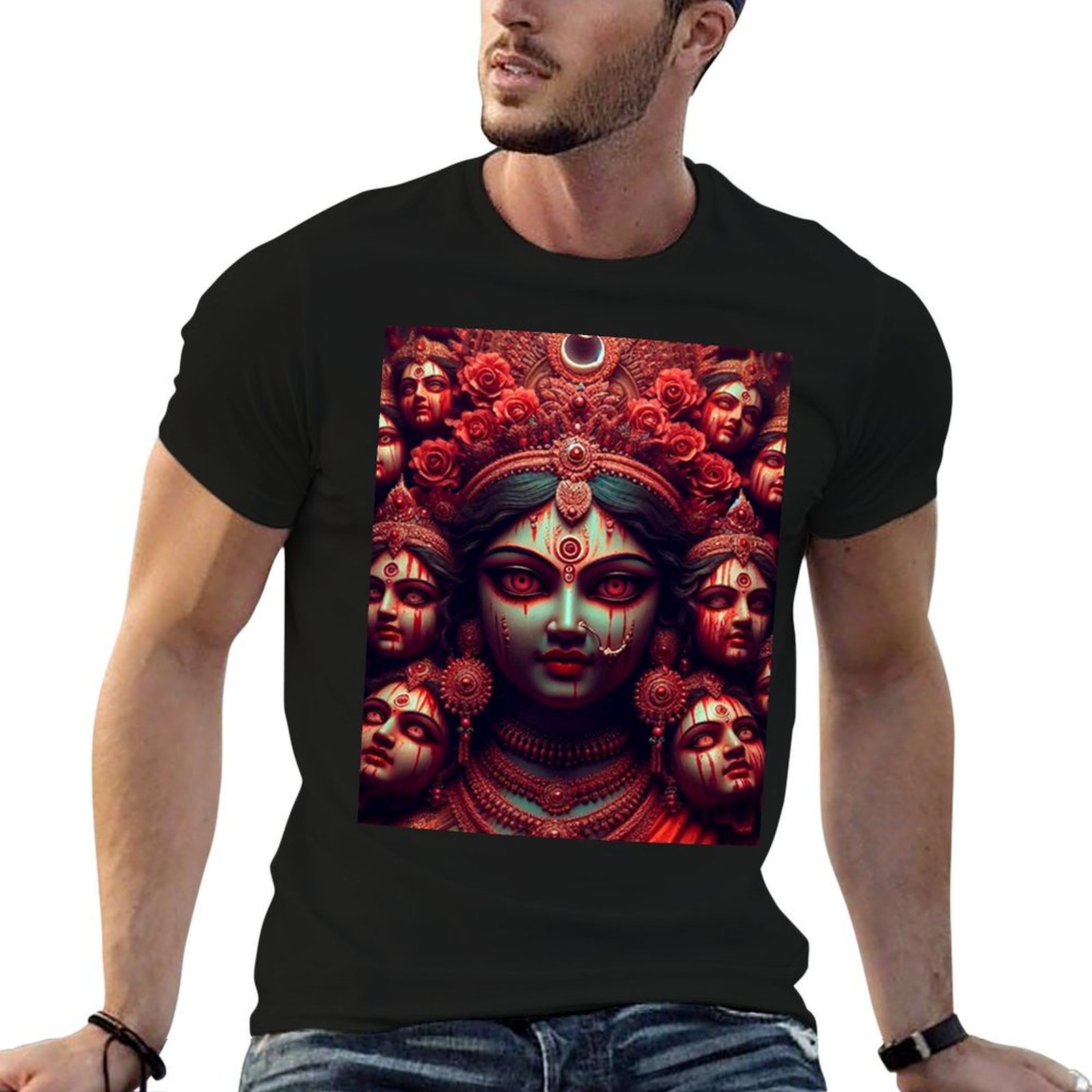 Bhairavi: Rotes T-Shirt mit de – Outdoor Power Block Bewertung und Preis